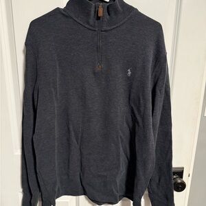 Men's Gray Quarter-Zip Sweater